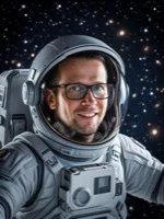 Steven as an astronaut